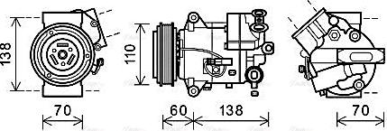 Ava Quality Cooling OLAK616 - Compressore, Climatizzatore www.autoricambit.com