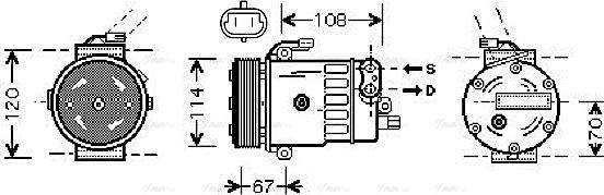 Ava Quality Cooling OLAK319 - Compressore, Climatizzatore www.autoricambit.com