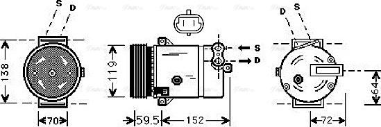 Ava Quality Cooling OLAK318 - Compressore, Climatizzatore www.autoricambit.com