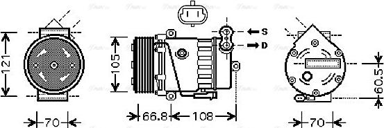 Ava Quality Cooling OLAK389 - Compressore, Climatizzatore www.autoricambit.com