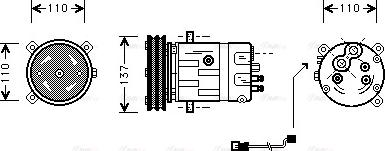 Ava Quality Cooling OLAK290 - Compressore, Climatizzatore www.autoricambit.com