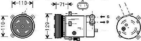 Ava Quality Cooling OLAK276 - Compressore, Climatizzatore www.autoricambit.com