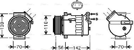 Ava Quality Cooling OL K449 - Compressore, Climatizzatore www.autoricambit.com