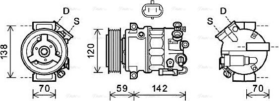 Ava Quality Cooling OLK578 - Compressore, Climatizzatore www.autoricambit.com