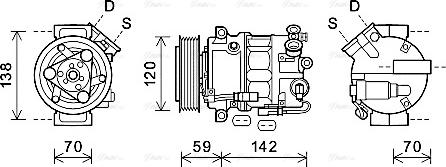 Ava Quality Cooling OLK577 - Compressore, Climatizzatore www.autoricambit.com