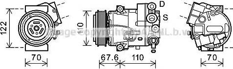 Ava Quality Cooling OLK605 - Compressore, Climatizzatore www.autoricambit.com