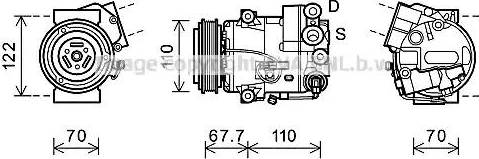 Ava Quality Cooling OLK608 - Compressore, Climatizzatore www.autoricambit.com