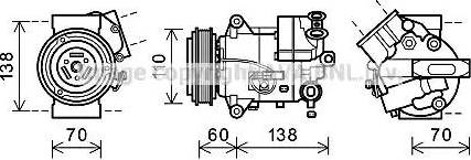 Ava Quality Cooling OLK616 - Compressore, Climatizzatore www.autoricambit.com