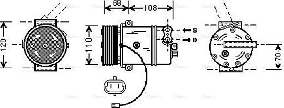 Ava Quality Cooling OL K287 - Compressore, Climatizzatore www.autoricambit.com