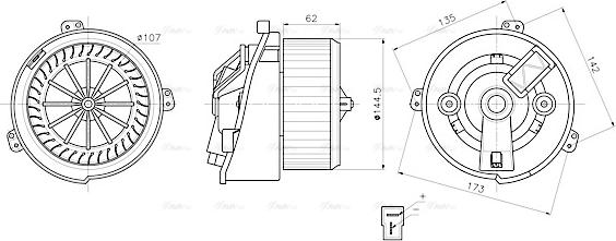 Ava Quality Cooling PE8436 - Ventilatore abitacolo www.autoricambit.com