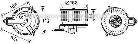 Ava Quality Cooling PE8391 - Elettromotore, Ventilatore abitacolo www.autoricambit.com