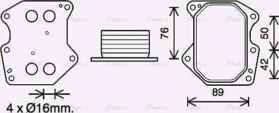 Ava Quality Cooling PE3400 - Radiatore olio, Olio motore www.autoricambit.com