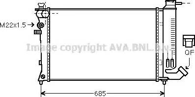 Ava Quality Cooling PE 2141 - Radiatore, Raffreddamento motore www.autoricambit.com