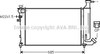 Ava Quality Cooling PE 2148 - Radiatore, Raffreddamento motore www.autoricambit.com