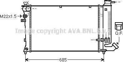 Ava Quality Cooling PE 2142 - Radiatore, Raffreddamento motore www.autoricambit.com