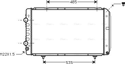 Ava Quality Cooling PE 2147 - Radiatore, Raffreddamento motore www.autoricambit.com