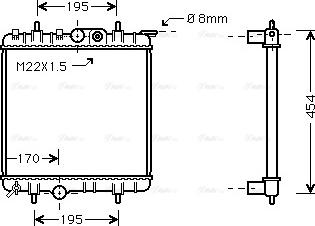 Ava Quality Cooling PE 2188 - Radiatore, Raffreddamento motore www.autoricambit.com