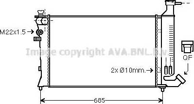 Ava Quality Cooling PE 2136 - Radiatore, Raffreddamento motore www.autoricambit.com