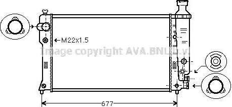 Ava Quality Cooling PE 2133 - Radiatore, Raffreddamento motore www.autoricambit.com