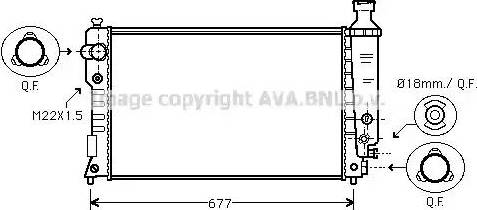 Ava Quality Cooling PE 2125 - Radiatore, Raffreddamento motore www.autoricambit.com