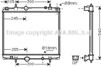 Ava Quality Cooling PE 2274 - Radiatore, Raffreddamento motore www.autoricambit.com