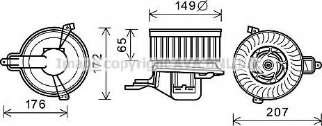 Ava Quality Cooling PE7502 - Elettromotore, Ventilatore abitacolo www.autoricambit.com