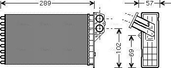 Ava Quality Cooling PEA6226 - Scambiatore calore, Riscaldamento abitacolo www.autoricambit.com