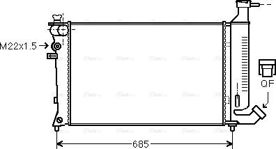 Ava Quality Cooling PEA2148 - Radiatore, Raffreddamento motore www.autoricambit.com