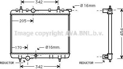 Ava Quality Cooling PEA2239 - Radiatore, Raffreddamento motore www.autoricambit.com