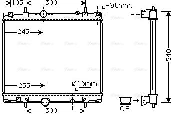 Ava Quality Cooling PEA2237 - Radiatore, Raffreddamento motore www.autoricambit.com