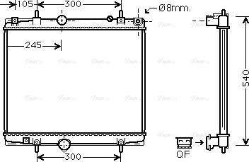 Ava Quality Cooling PEA2277 - Radiatore, Raffreddamento motore www.autoricambit.com