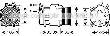 Ava Quality Cooling PE K306 - Compressore, Climatizzatore www.autoricambit.com