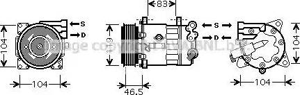 Ava Quality Cooling PE K325 - Compressore, Climatizzatore www.autoricambit.com