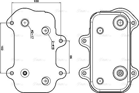 Ava Quality Cooling PR3102 - Radiatore olio, Olio motore www.autoricambit.com