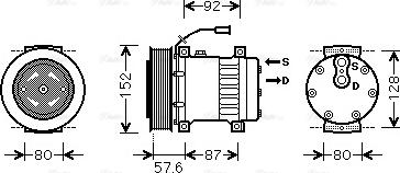 Ava Quality Cooling REAK078 - Compressore, Climatizzatore www.autoricambit.com