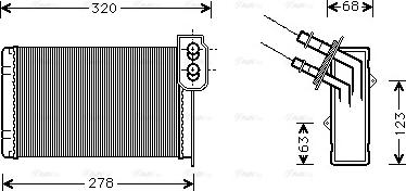 Ava Quality Cooling RT 6048 - Scambiatore calore, Riscaldamento abitacolo www.autoricambit.com