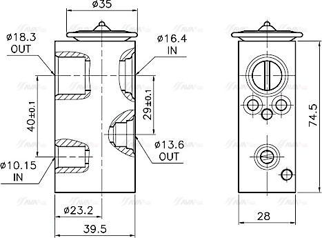 Ava Quality Cooling RT1683 - Valvola ad espansione, Climatizzatore www.autoricambit.com