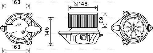 Ava Quality Cooling RT8587 - Ventilatore abitacolo www.autoricambit.com