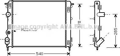 Ava Quality Cooling RT 2302 - Radiatore, Raffreddamento motore www.autoricambit.com