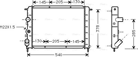 Ava Quality Cooling RT 2258 - Radiatore, Raffreddamento motore www.autoricambit.com