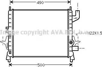 Ava Quality Cooling RTA2238 - Radiatore, Raffreddamento motore www.autoricambit.com