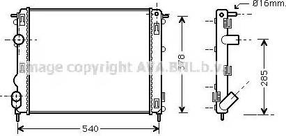 Ava Quality Cooling RT 2272 - Radiatore, Raffreddamento motore www.autoricambit.com