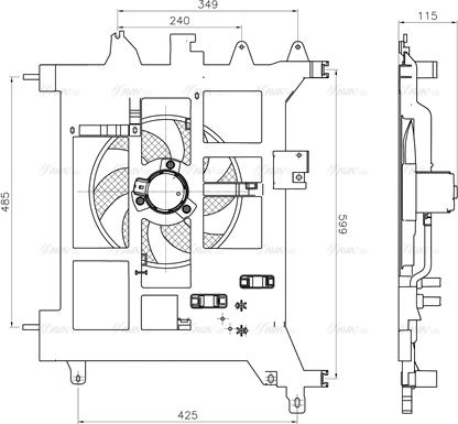 Ava Quality Cooling RT7687 - Ventola, Raffreddamento motore www.autoricambit.com