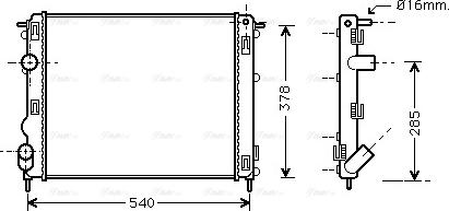 Ava Quality Cooling RTA2272 - Radiatore, Raffreddamento motore www.autoricambit.com