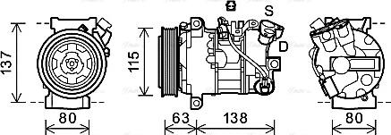 Ava Quality Cooling RTAK491 - Compressore, Climatizzatore www.autoricambit.com