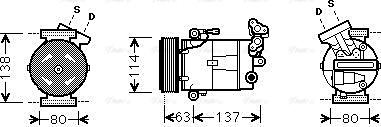 Ava Quality Cooling RTAK437 - Compressore, Climatizzatore www.autoricambit.com