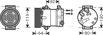 Ava Quality Cooling RTAK429 - Compressore, Climatizzatore www.autoricambit.com