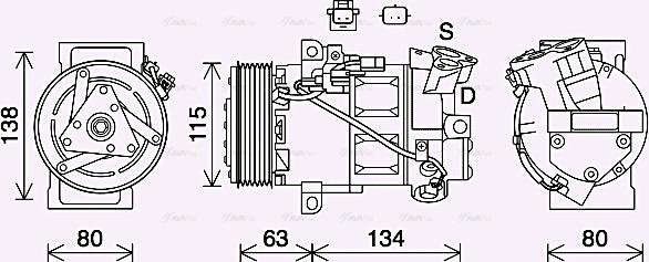 Ava Quality Cooling RTK640 - Compressore, Climatizzatore www.autoricambit.com