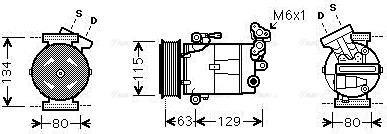 Ava Quality Cooling RTAK384 - Compressore, Climatizzatore www.autoricambit.com