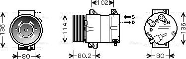 Ava Quality Cooling RTAK381 - Compressore, Climatizzatore www.autoricambit.com